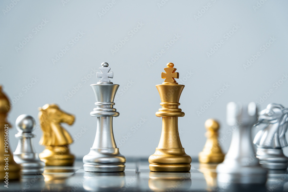chess board game for ideas and competition and strategy, business success concept chess board game for ideas and competition and strategy, business success concept
