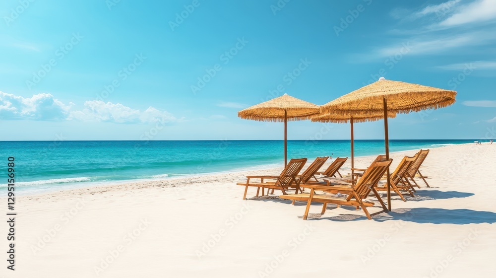 A vibrant beach scene featuring numerous colorful chairs and umbrellas set against the sparkling water, inviting relaxation and enjoyment under the sun. A vibrant beach scene featuring numerous colorful chairs and umbrellas set against the sparkling water, inviting relaxation and enjoyment under the sun.