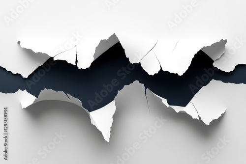 Torn Paper with Dark Background Reveal - Abstract Texture