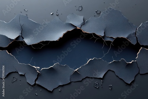 Abstract Dark Blue Cracked Surface Texture Background