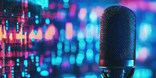 A voice-controlled AI assistant dictating a real-time news article.