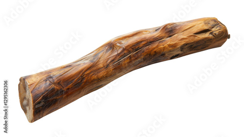 Single piece of driftwood isolated on transparent background