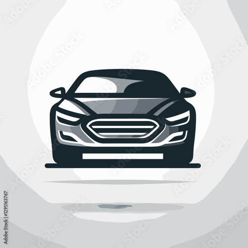 A simple and modern flat design illustration of a sleek car, combining minimalist aesthetics and clean lines. Perfect for automotive branding, web design, and creative projects.