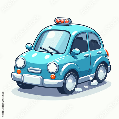 A flat design illustration of a luxury car, using minimalist elements to convey sophistication and modernity. Perfect for premium automotive advertisements.