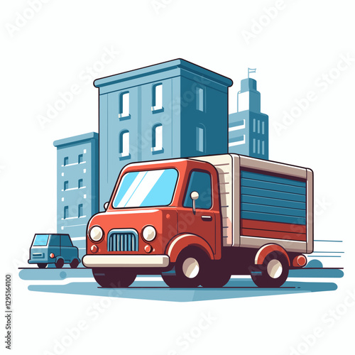 A flat design illustration of a luxury car, using minimalist elements to convey sophistication and modernity. Perfect for premium automotive advertisements.