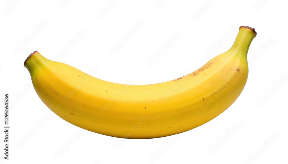 Ripe Yellow Banana with a Transparent Background Ripe Yellow Banana with a Transparent Background
