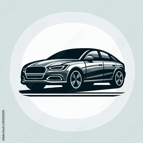 Sleek sedan illustration showcasing modern automotive design and engineering, ideal for automotive blogs, car reviews, and transportation industry marketing materials.
