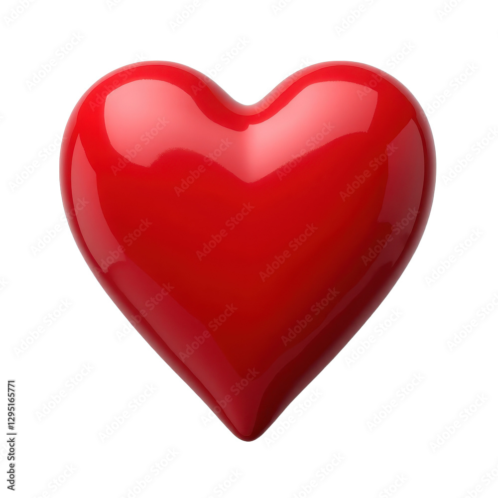 Shiny Red Heart with transparent background Shiny Red Heart with transparent background