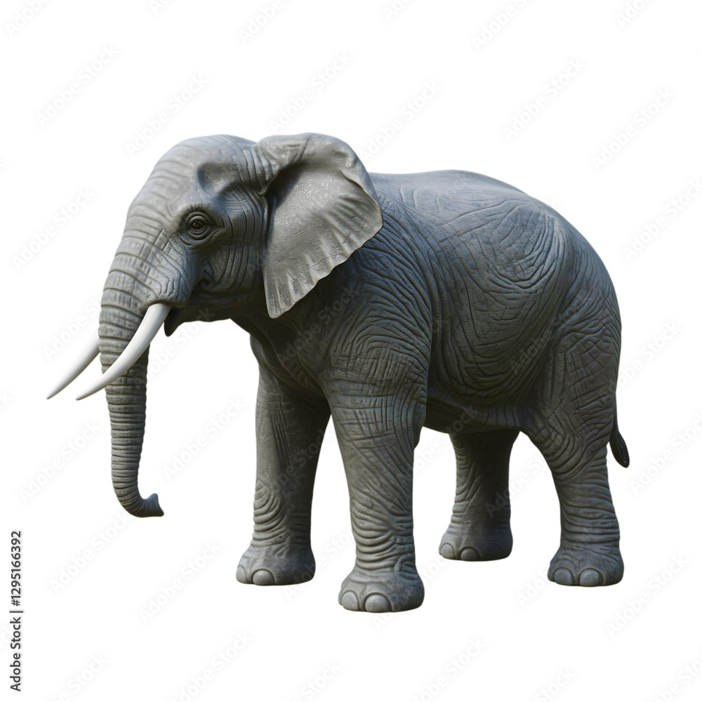 Obraz premium African Elephant Wildlife Animal Majestic Nature Grey Strong Powerful Zoo Big Tusks Fauna Image