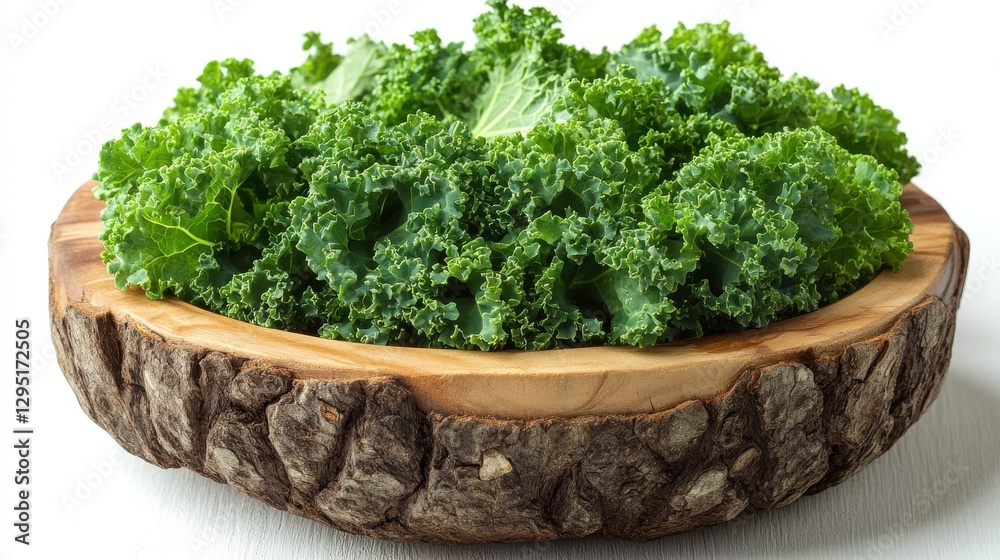 kale in a wooden bowl isolated on transparent background kale in a wooden bowl isolated on transparent background