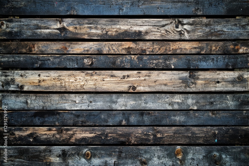 Rustic weathered wooden planks wall texture with knots and grain patterns