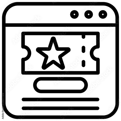 Ticketing Outline Icon