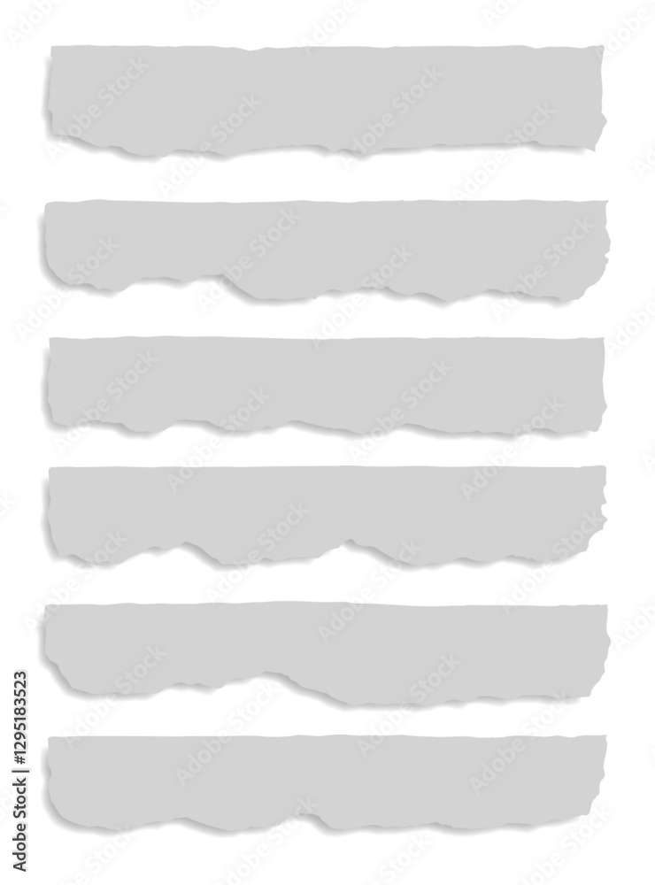 Ripped paper strips element collection. Rough edges labels template set. Ripped paper strips element collection. Rough edges labels template set.