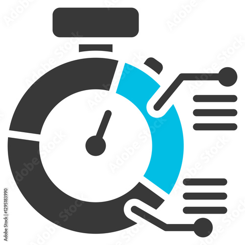 Session Glyph Blue Grey Icon