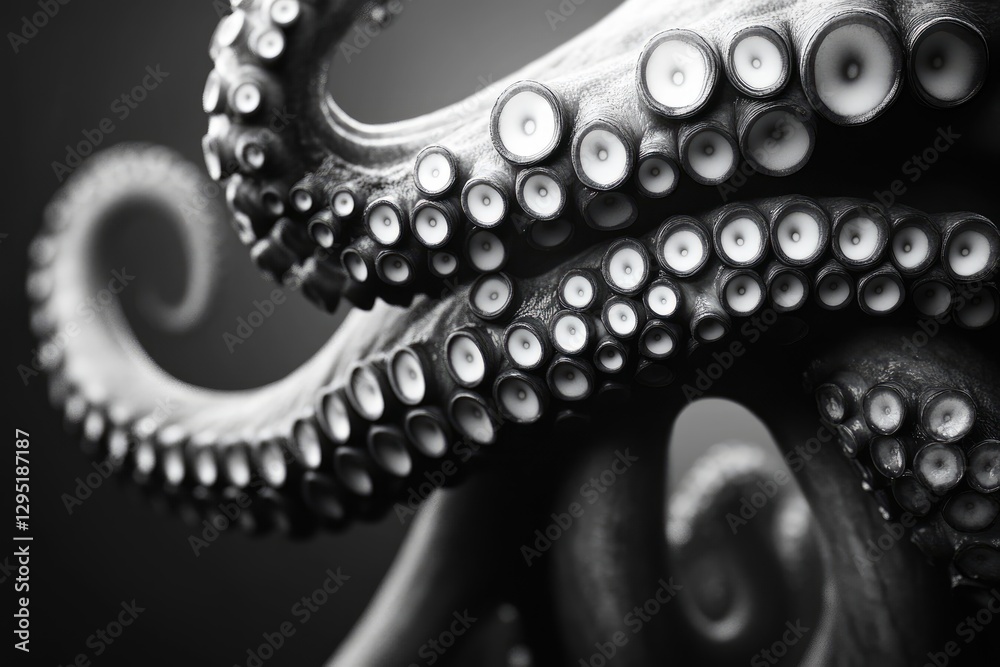 Obraz premium A detailed photograph of a large octopus with suckers visible