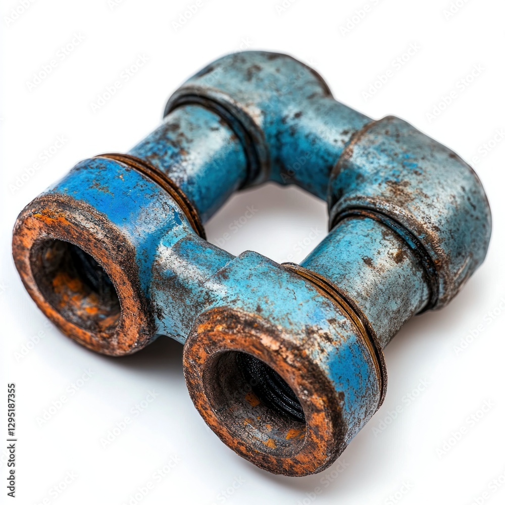 High-resolution image of an oil pipeline elbow joint against a white backdrop, perfect for e-commerce, catalogs, and promotional content, showcasing its bend flexibility and durability High-resolution image of an oil pipeline elbow joint against a white backdrop, perfect for e-commerce, catalogs, and promotional content, showcasing its bend flexibility and durability