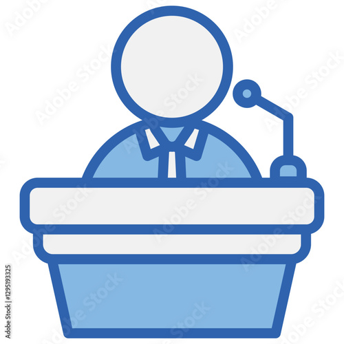 Speaker Blue White Icon