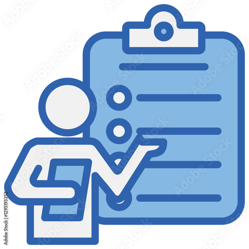 Moderator Blue White Icon