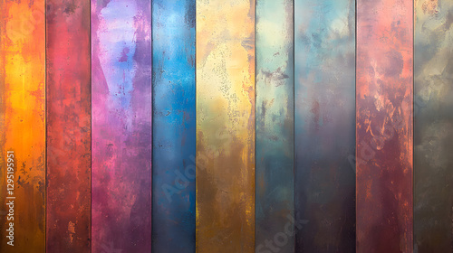 with rainbow oxidation effects and smooth gradients 