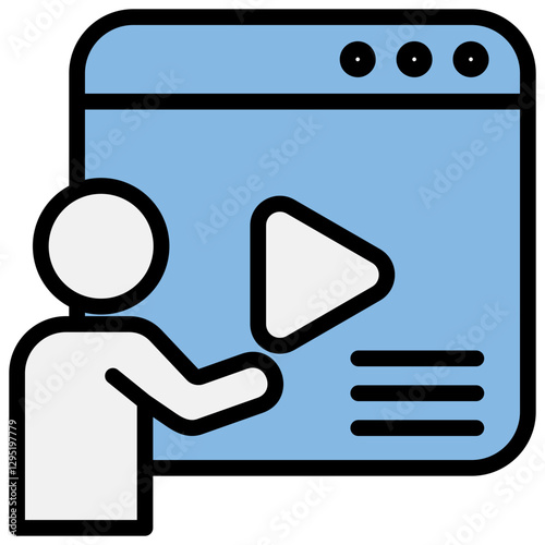 Audience Blue Black Icon