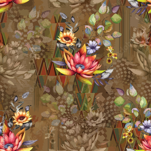 Digital colourful luxuary pattern