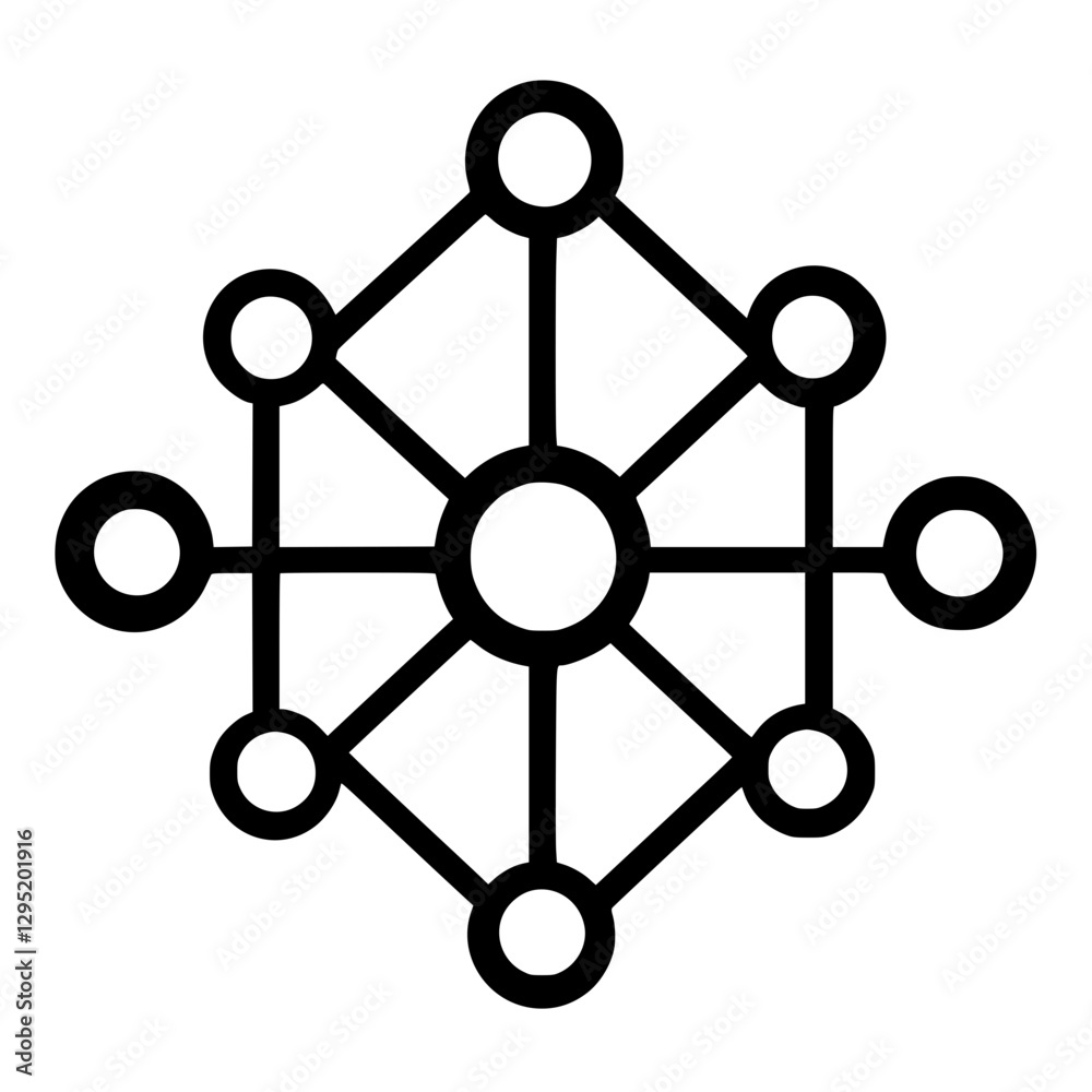 Artificial Intelligence Network Vector Icon Representing AI and Digital Connectivity Artificial Intelligence Network Vector Icon Representing AI and Digital Connectivity