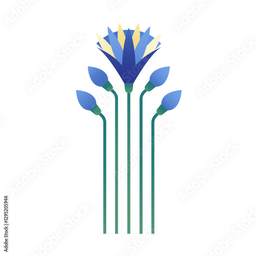 History Elements 2 Blue Flower