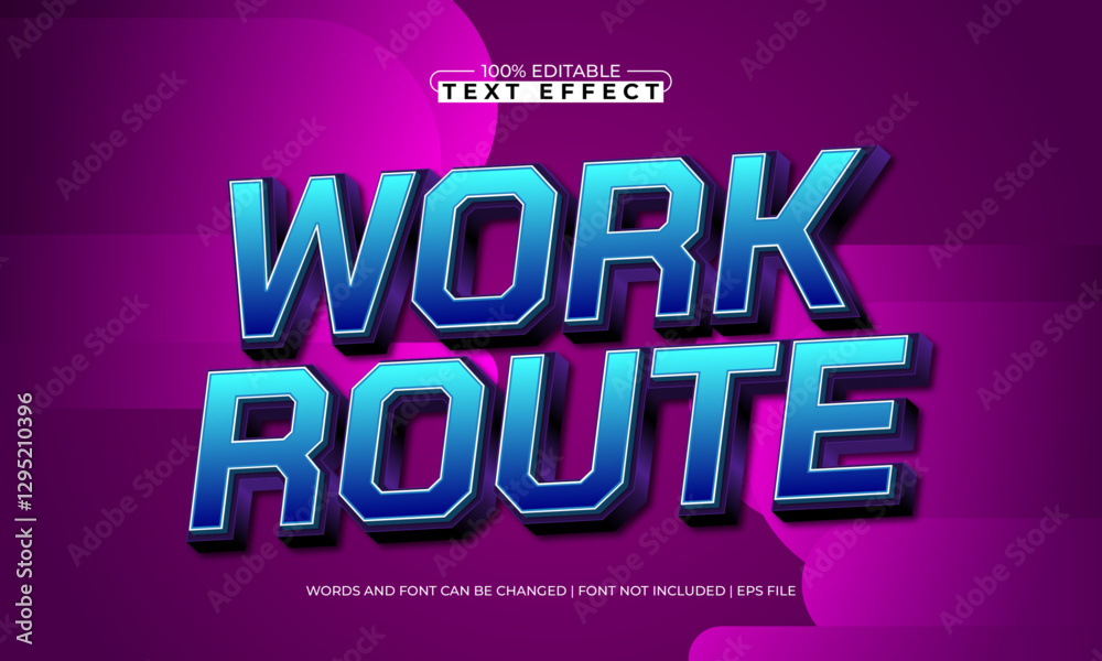 work route editable text effect with a work and job text style work route editable text effect with a work and job text style