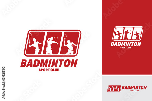 Badminton Smash Logo Designs Template
