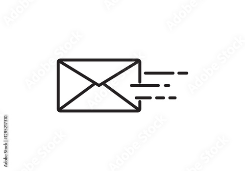 Send message email icon vector illustration on white background