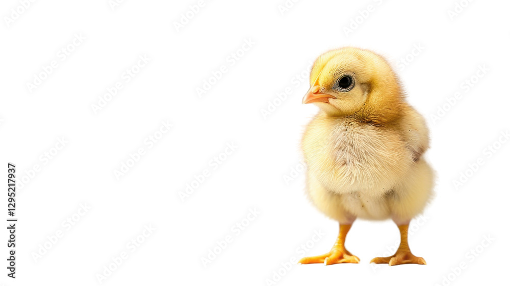 Fototapeta premium Baby chicken standing on transparent background