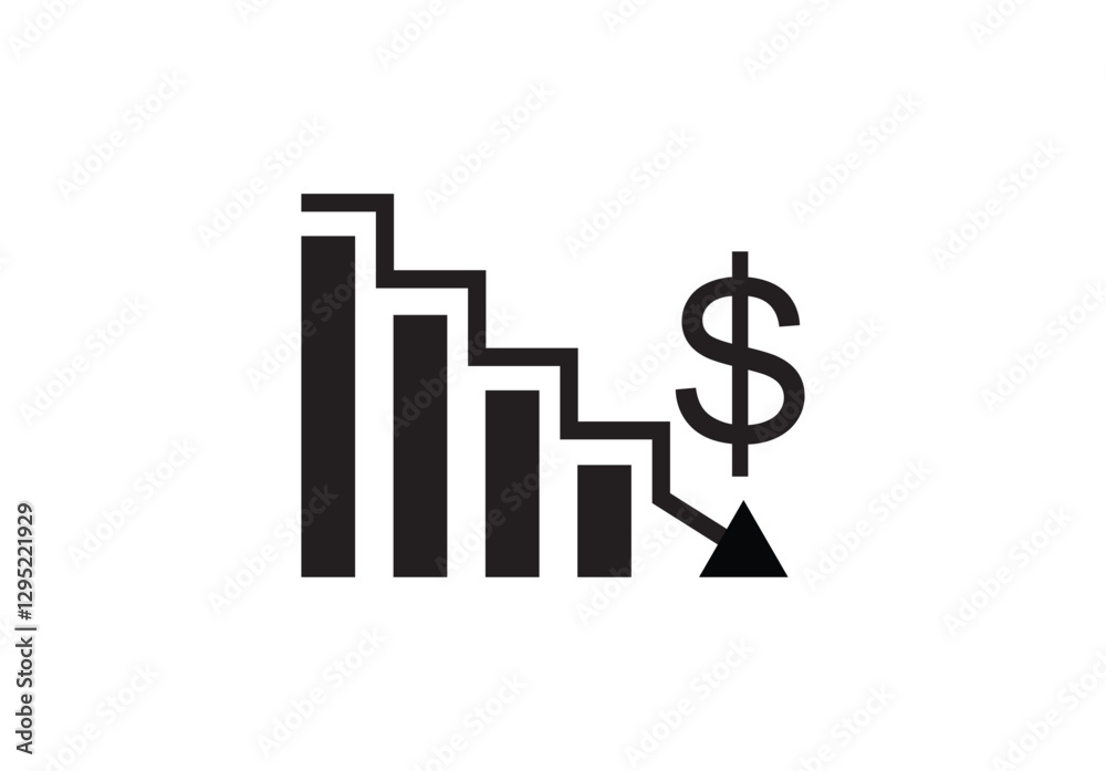Obraz premium financial growth chart icon