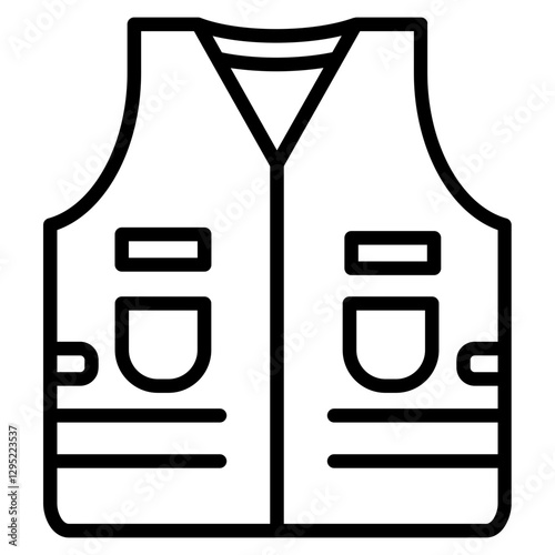 Fisherman Vest Icon Element For Design