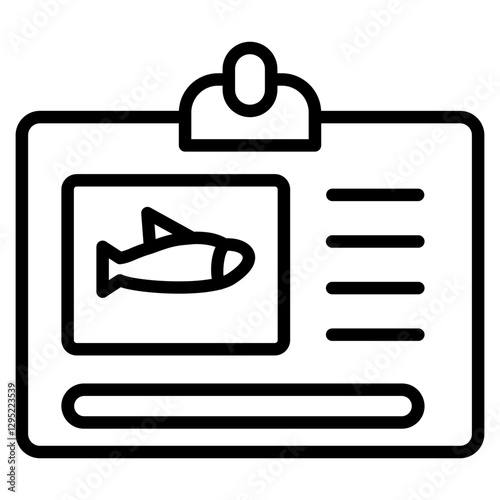 Fishing License Icon Element For Design