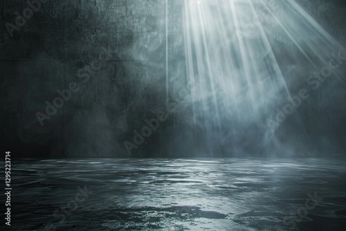 Reflective Light on Water with Spotlight for Product Display in Dark Setting