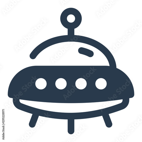 Futuristic Alien Warship with Hovering Antennas