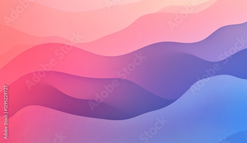 Abstract wavy gradient background with soft colors photo