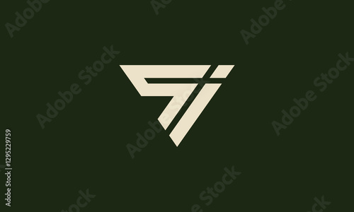 Si monogram logo design
