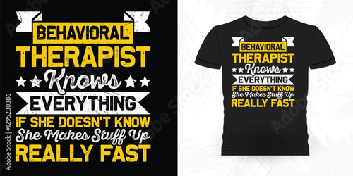Funny Analyst Behavior Technician Vintage Behavior Therapist T-shirt Design