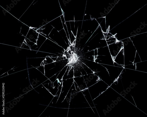 Texture broken glass with cracks. Abstract of cracked screen Smartphone from shock.