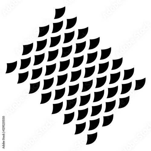 Fish Scales Icon Element For Design