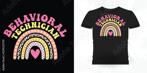 Funny Analyst Behavior Technician Vintage Behavior Therapist T-shirt Design