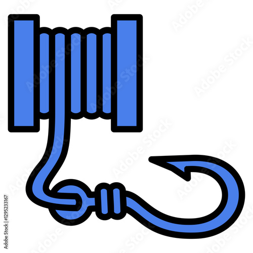 Fishing Line Icon Element For Design