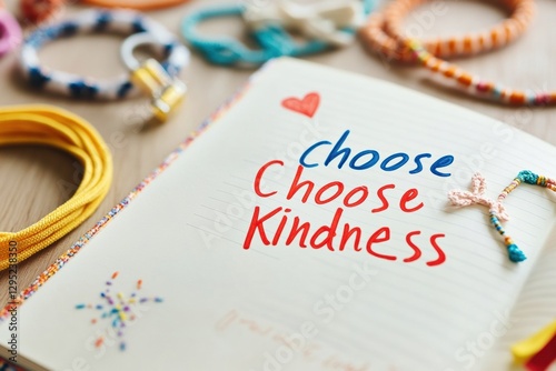 Gen Z Social Impact Vibrant Anti-Bullying Campaign Visualizing Emotional Intelligence and Compassionate Youth Empowerment through Handcrafted Kindness Messaging photo