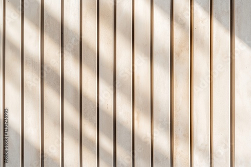Wallpaper Mural Vertical wooden slats with light and shadows create minimalist geometric abstract background Torontodigital.ca