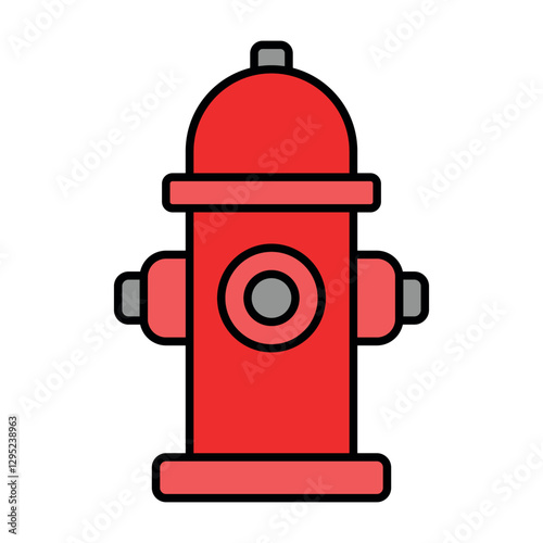 hydrant vector flat icon design