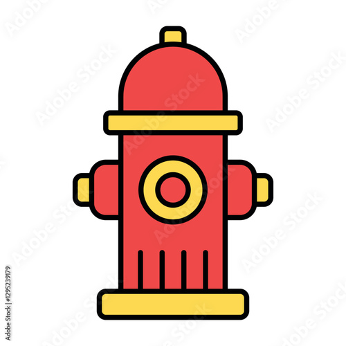 hydrant vector flat icon design