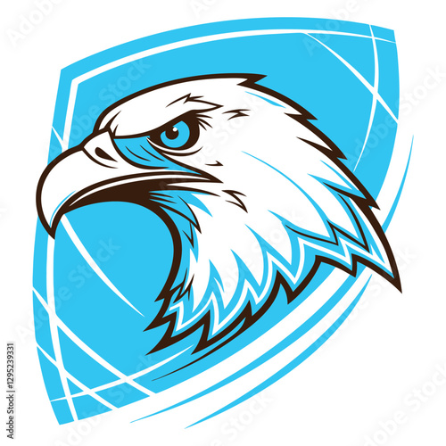 Powerful and majestic eagle head vector illustration, perfect for logos, mascots, and sports branding