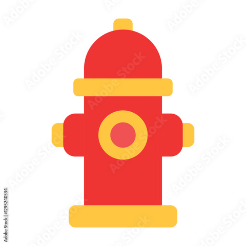 hydrant vector flat icon design