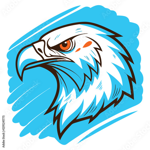 Powerful and majestic eagle head vector illustration, perfect for logos, mascots, and sports branding